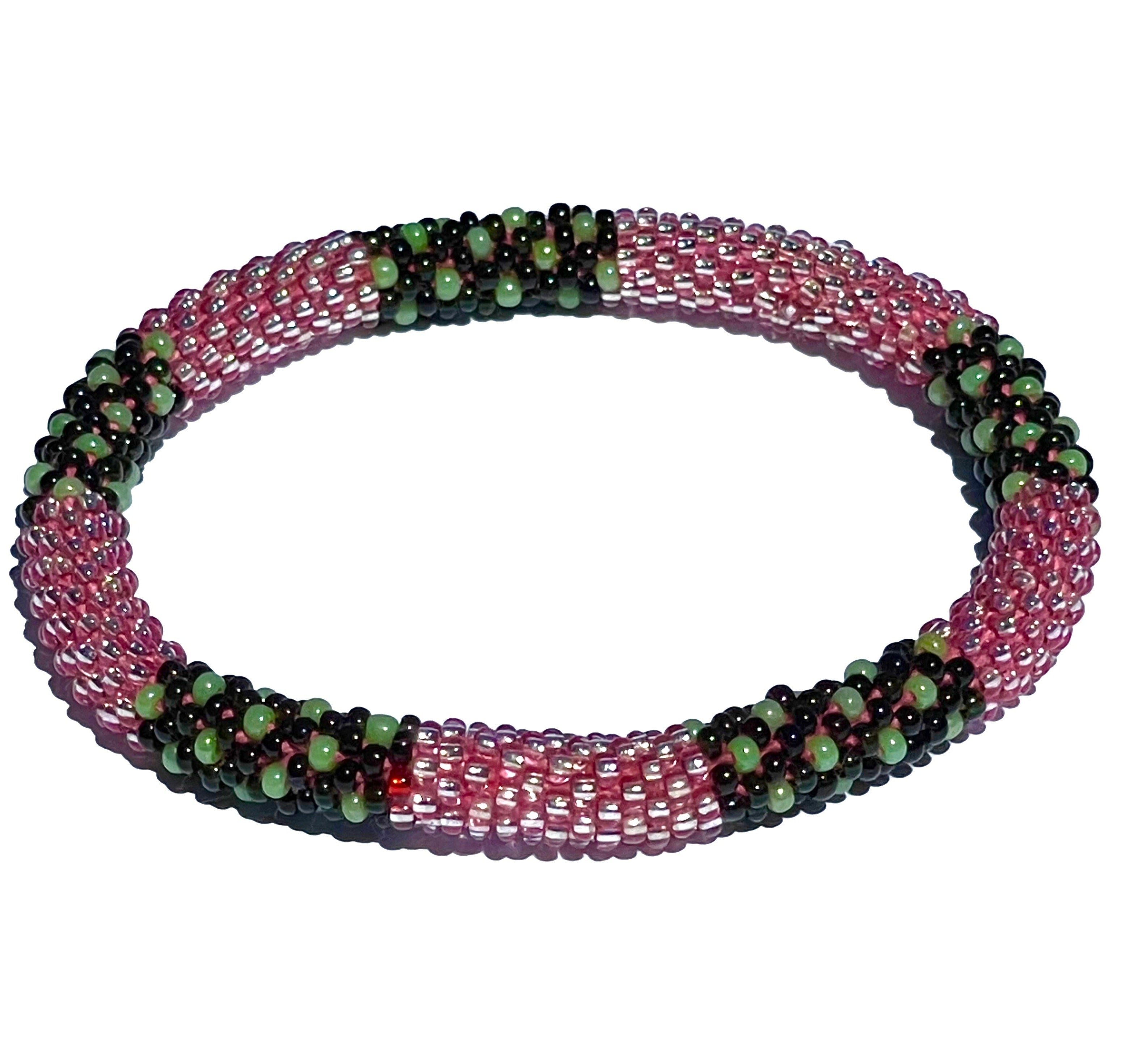 Nepal Mission-Pink, Black & Green Dots