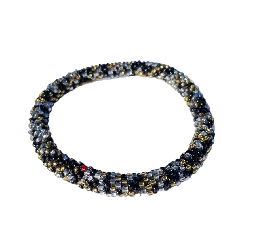 Nepal Mission-Black, Silver & Gold Confetti