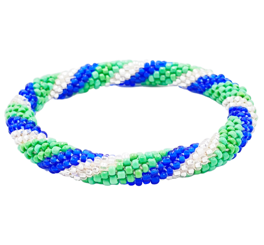 Nepal Mission-Green, Blue & Silver Spirals