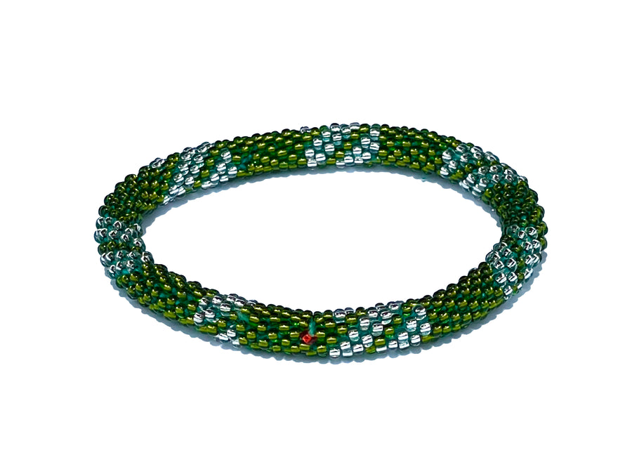 Nepal Mission-Green & Silver Spirals