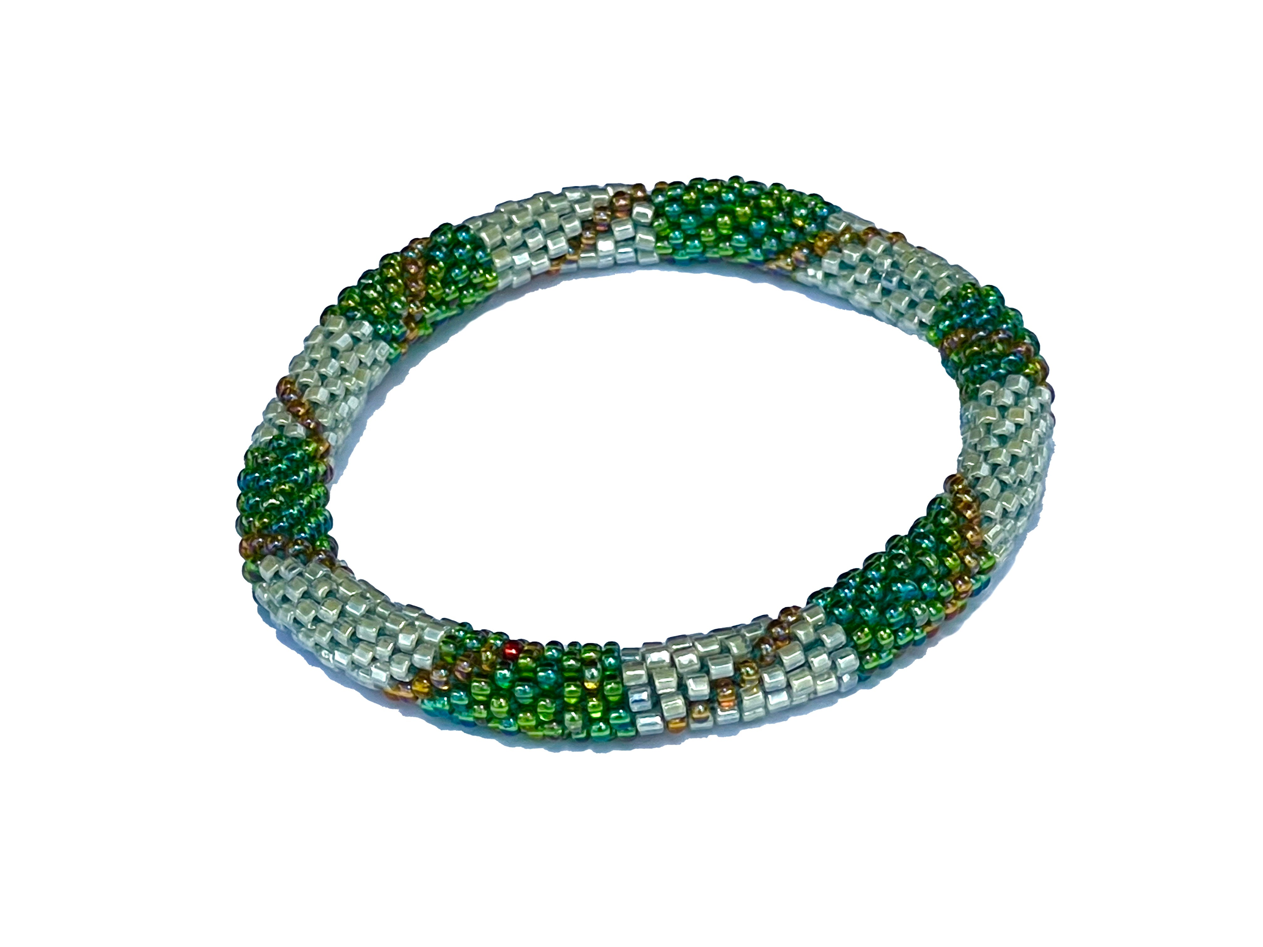 Nepal Mission-Green, Silver & Gold Spiral