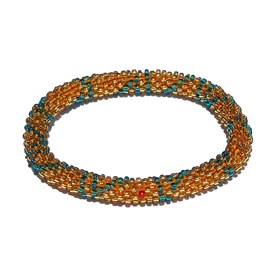 Nepal Mission-Orange & Turquoise Ribbons