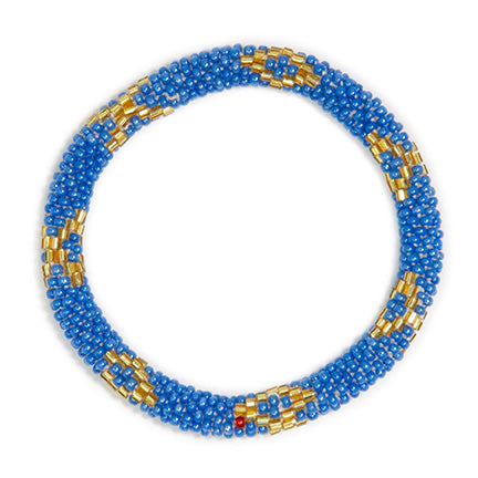 Nepal Mission-Blue & Gold Criss Cross