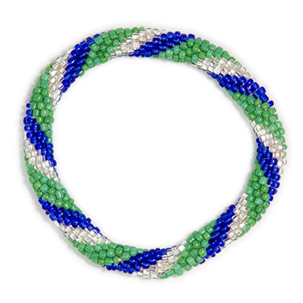 Nepal Mission-Green, Blue & Silver Spirals