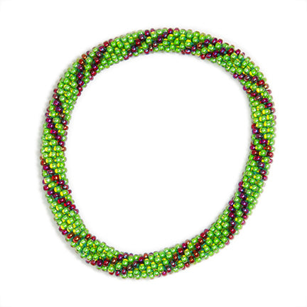 Nepal Mission-Green & Purple Spirals