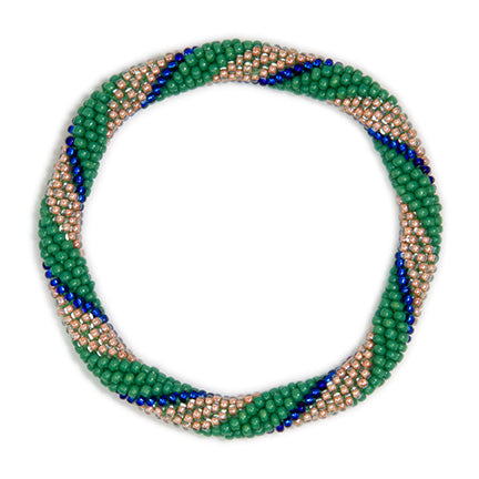 Nepal Mission-Green, Peach & Blue Spirals