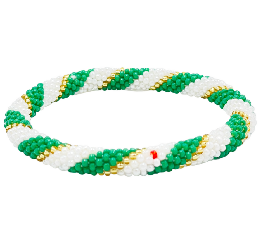 Nepal Mission-Green & Gold Spirals