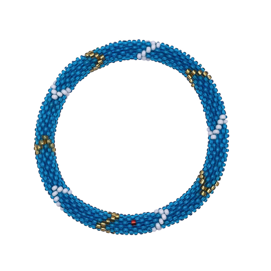 Nepal Mission-Blue & White, Gold Arrows