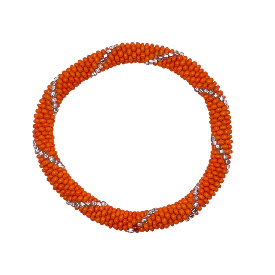 Nepal Mission-Orange & Silver Spirals