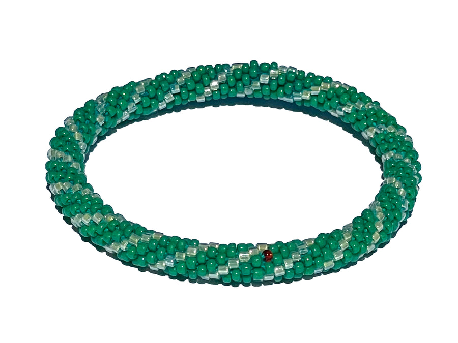 Nepal Mission-Green & Silver Spirals