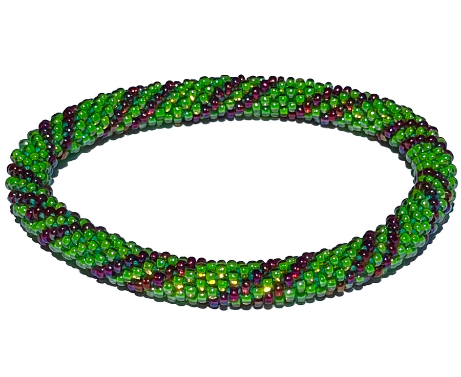 Nepal Mission-Green & Purple Spirals